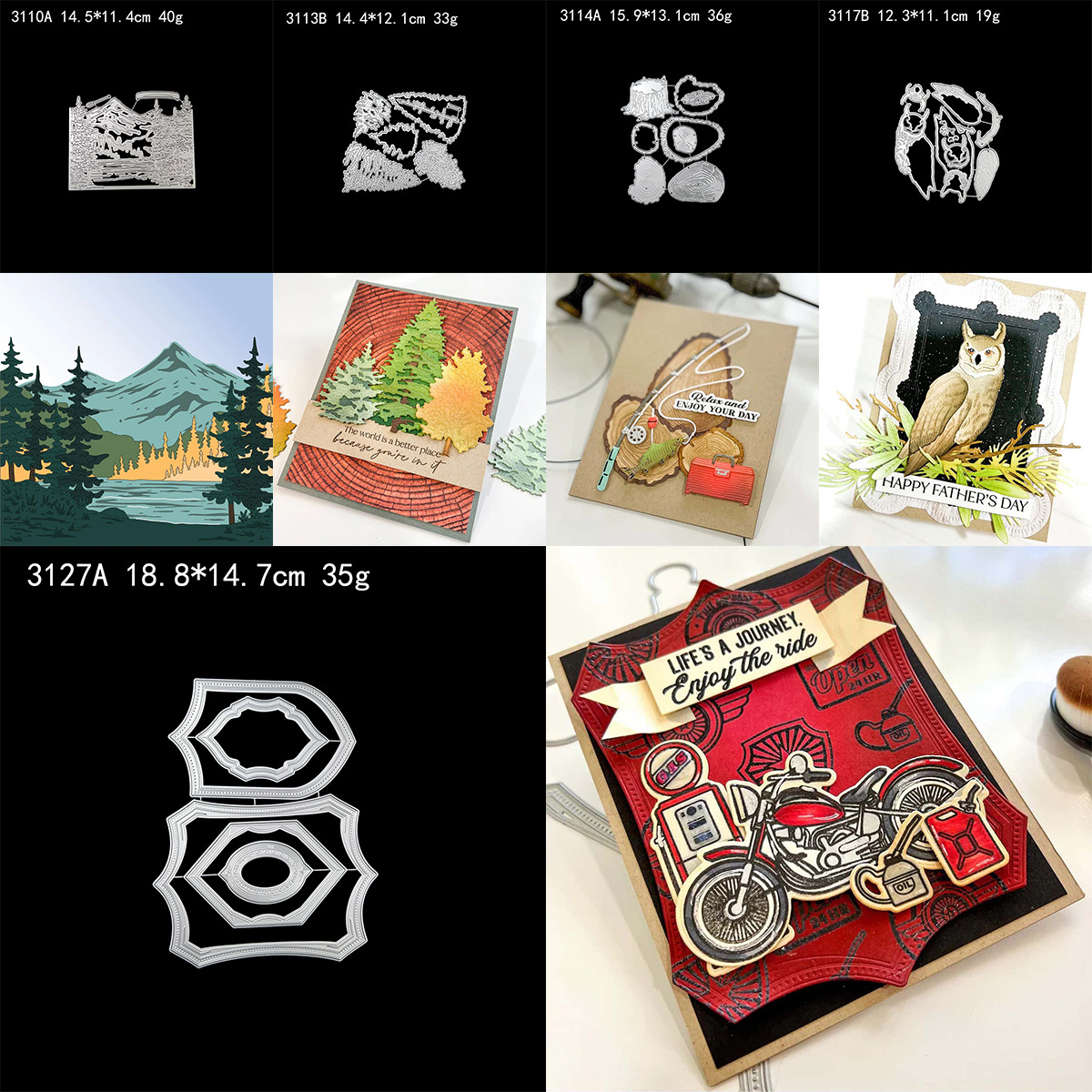 Caña de pescar DIY cuchillo molde corte muere álbum de recortes grabado cuchillo molde mano cuenta Material productos transfronterizos