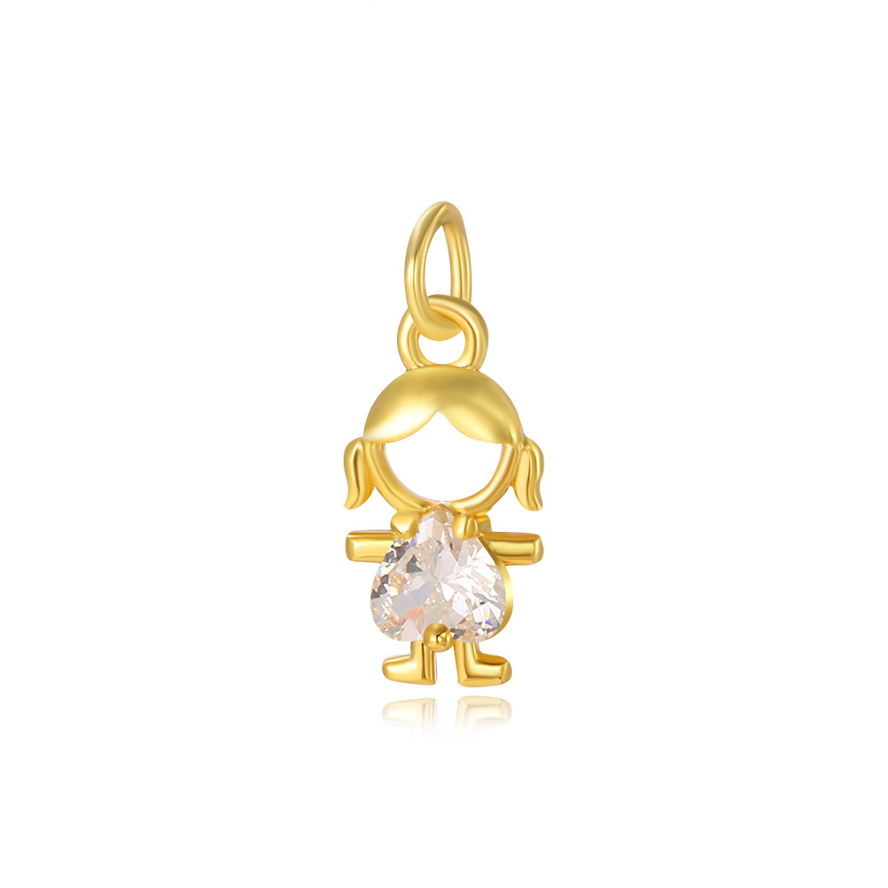 2g Weight Pendant Jewelry Making Type 8*18mm Jewelry Making Size Zircon Inlay Material DIY Jewelry Accessories Classification 1 Piece Quantity Copper Material Human Pattern Polished Finish Inlay Design Shiny, IG Style Style 1 Piece 8*18mm Copper Zircon Human Polished Pendant 14