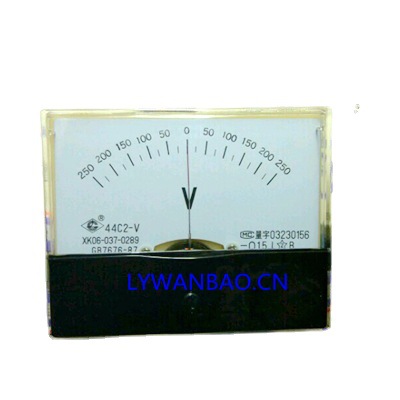 供应 中频炉机械指针直流电压表头44C2 ±250V正负250V