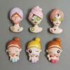 Refrigerator sticker Cartoon lovely Beauty Q version resin Phone stickers Air outlet ornament cosmetology Deposited mask Refrigerator sticker