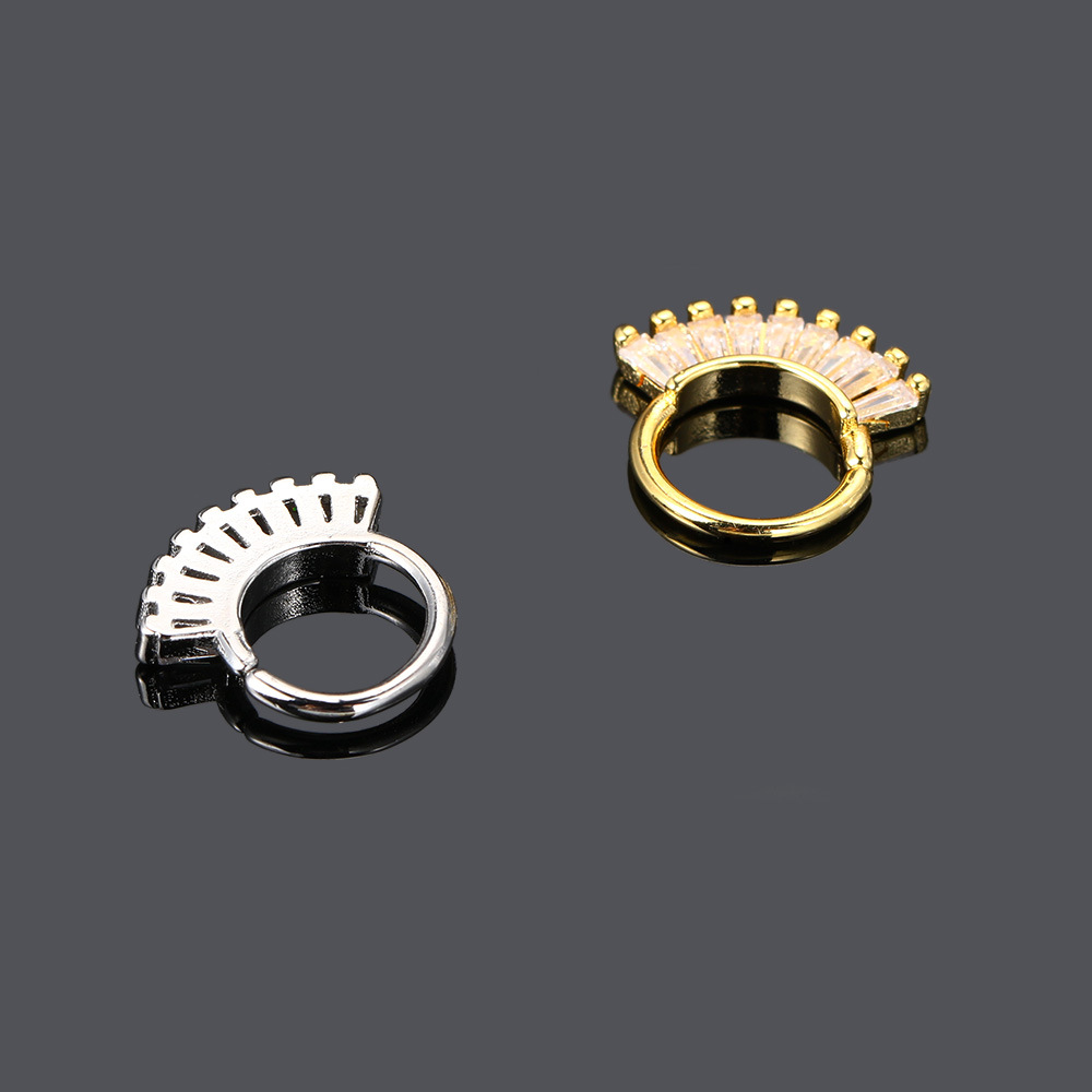 Simple Style Classic Style Geometric Copper Inlay Rhinestones Nose Ring Nose Pin display picture 8