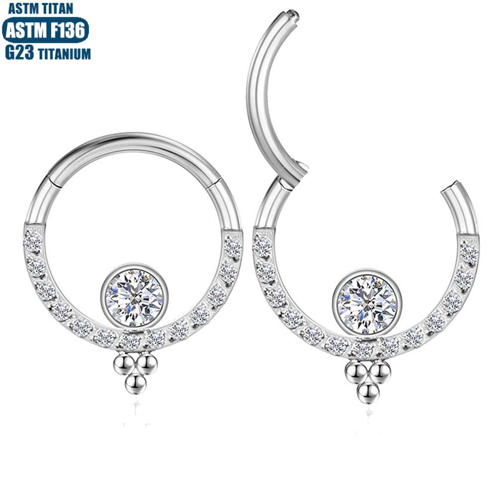 Pointed labret stud close-up product detail