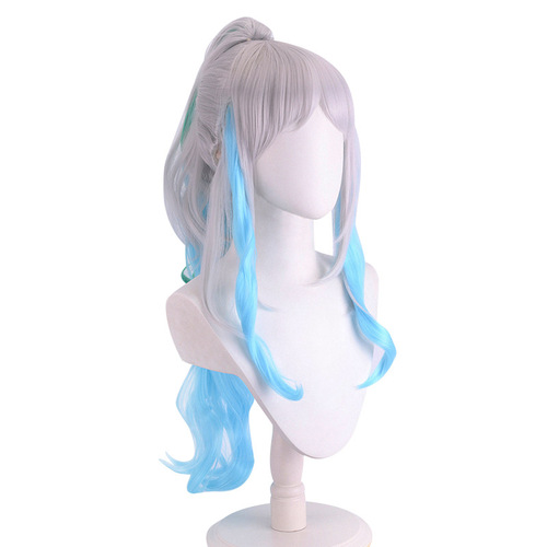 One Piece Straw Hat Grand Line Cosplay Wig: Tora (White and Black Gradient)