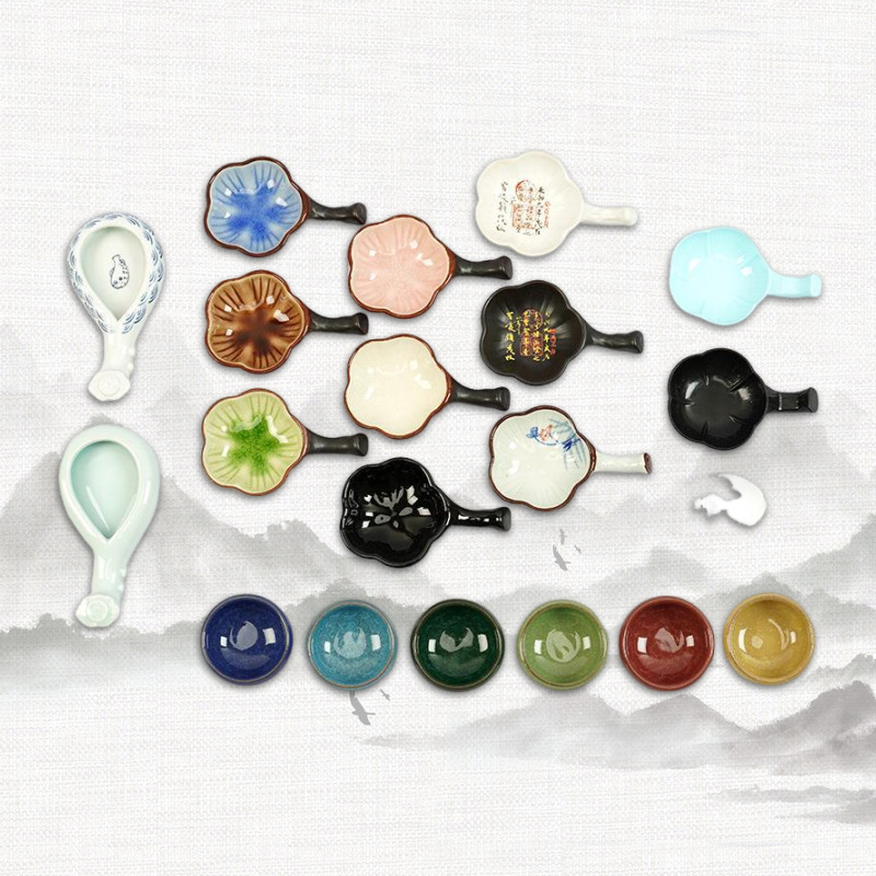 Factory wholesale ceramic ink butterfly small inkstone students with multi-functional pen water plate calligraphy Chinese painting brush lick ink