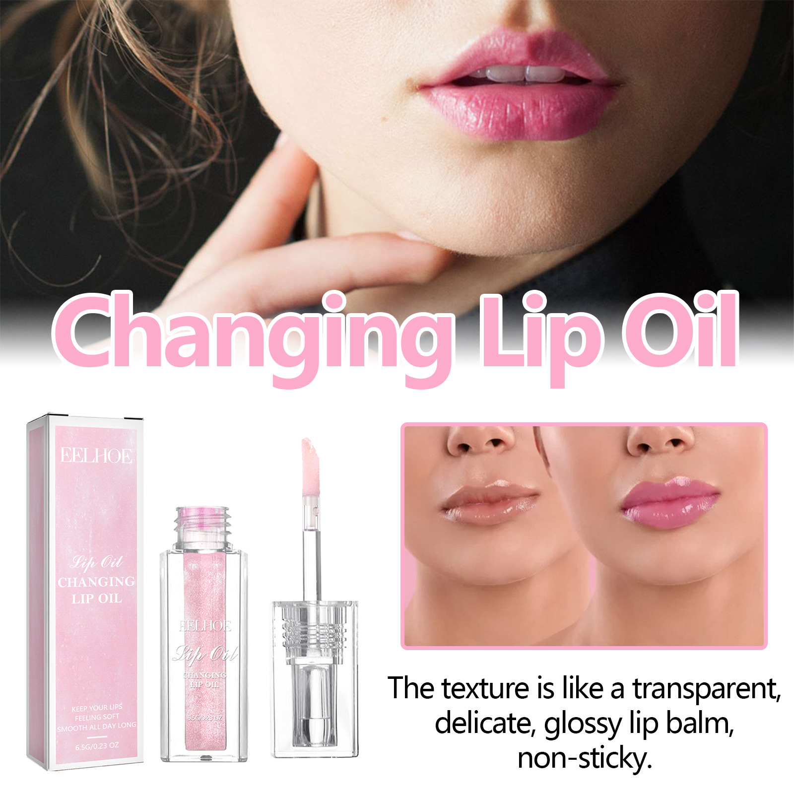 Color Changing Lip Protection Oil Lightens smoothes fine lines on the lips, moisturizes prevents dryness,_voghion.com