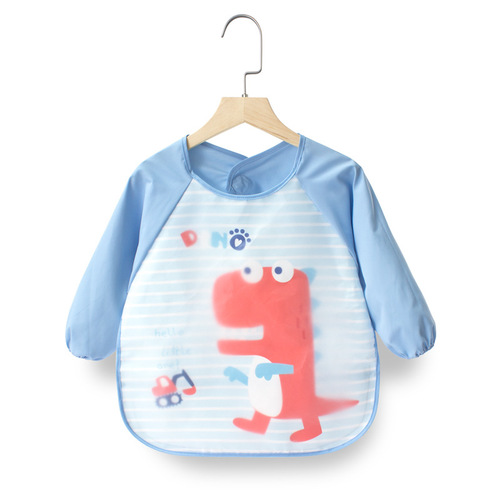 Cute Taobao smock, anti-dirty for eating, long-sleeved, anti-dirty, children's dual-use flip bib, reverse dressing, children's protective clothing, baby
