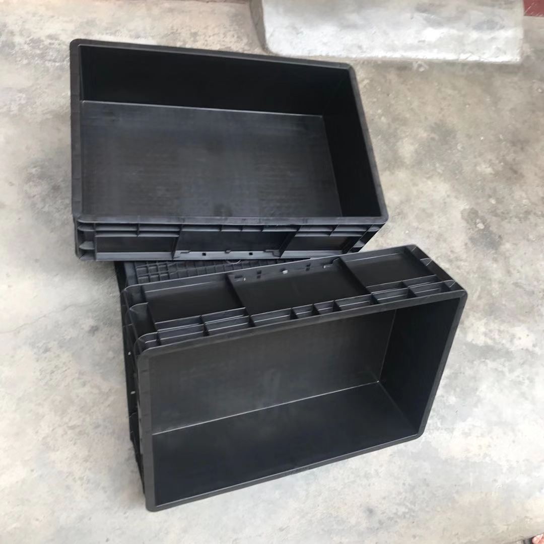 600*400*120eu周转箱 工业汽配零件箱 工具箱 灰色eu塑料箱