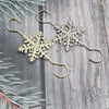 originality Christmas Supplies Selling Christmas festival parts ornament Christmas Snowflake Hooks 68mmS Hook spot