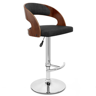Fashionable Creative Bar Stool Adjustable Chair Swivel Bar Chair Stylish Leather Backrest Solid Wood High Stool Mω