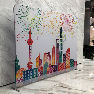 快幕秀展架折叠快展广告架签名墙背景墙活动背景布快展展架定制