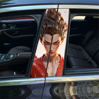 decorative sticker car window B pillar | Body sticker - nezha-7-1-pair-of-driver-and-co-pilot