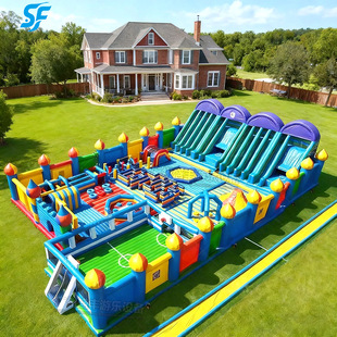 Inflatable Castle Outdoor Large Square Stall Commercial Adult Bounce House Playground Trampoline Children's Inflatable Castle