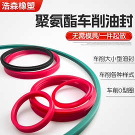 定做车削大小型油封PU红色聚氨酯材质冲床U圈O型密封圈YXD/UPR型
