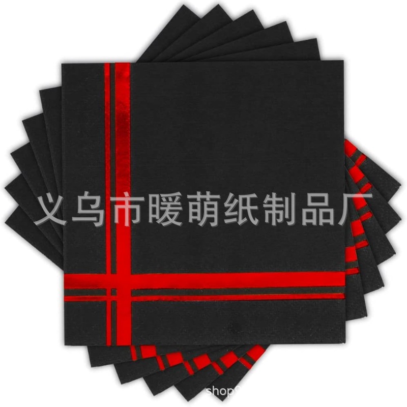 검은 배경 빨간색 청동 줄무늬 [20 장/패키지]