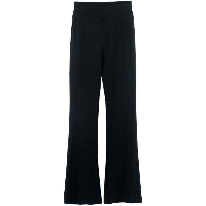 Pantalones para niñas, verano nuevo estilo, estilo occidental, pantalones negros casuales para niños, pantalones microacampanados modales para niños medianos y grandes