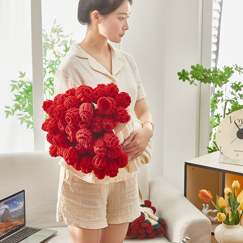 장미 꽃다발 담요