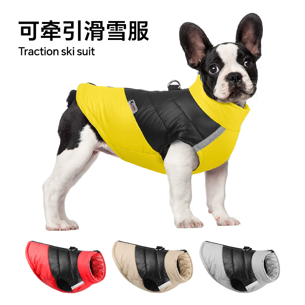 Новая зимняя одежда для домашних животных, водонепроницаемая светоотражающая одежда для щенков, теплый утолщенный жилет, одежда для собак, бархатная оптовая продажа