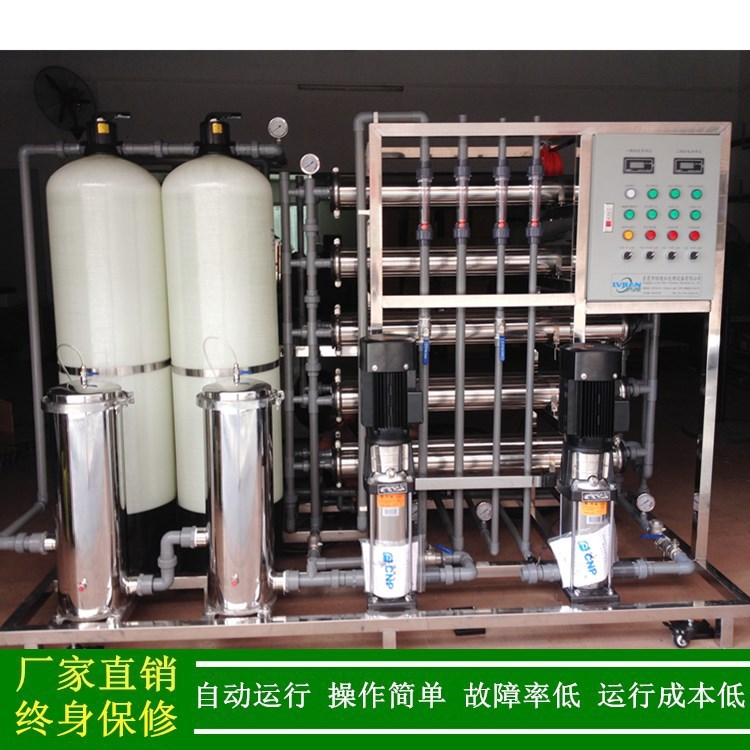 1t/h二级反渗透设备全自动型ro膜双级反渗透纯水系统厂家绿健供应