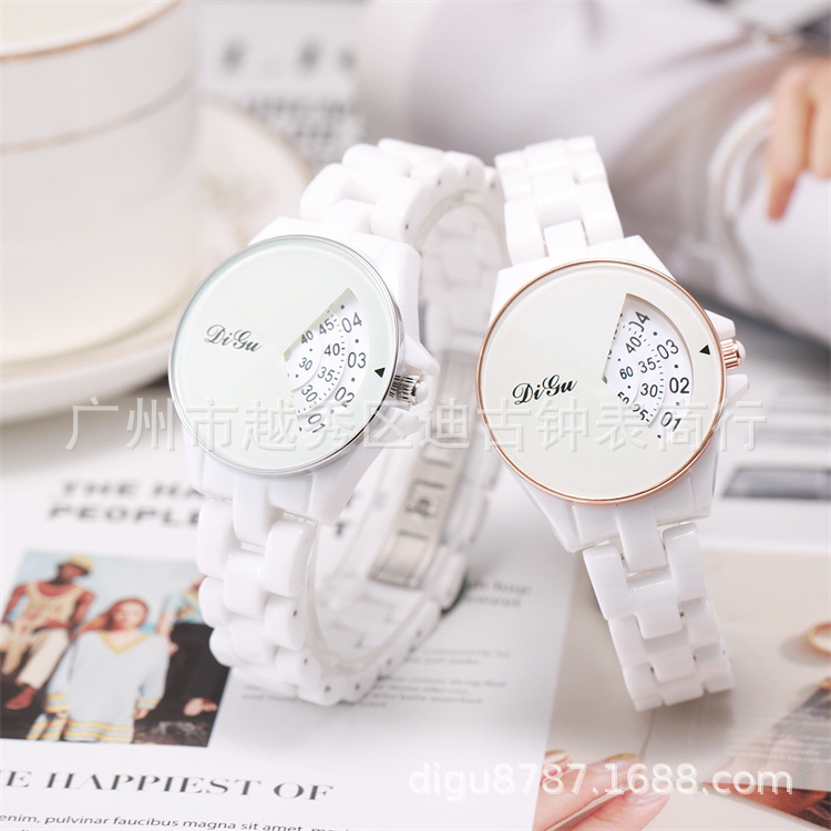 Classic trend fashionable waterproof white quartz women's watch