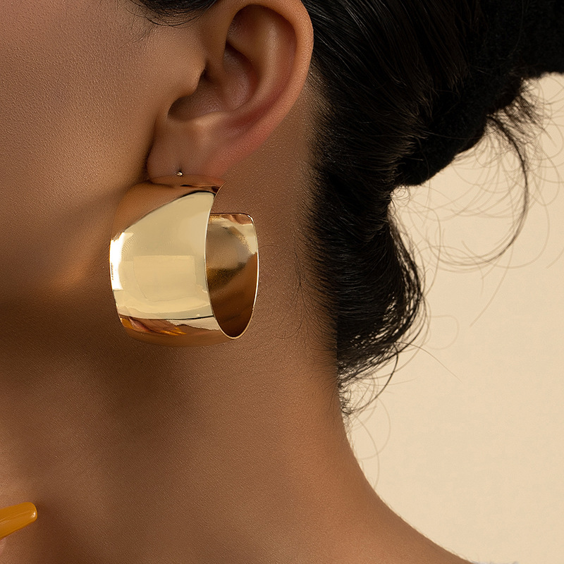 Pendientes de aro geométricos minimalistas estilo Instagram frío para mujer, diseño de nicho, mismo estilo que influencers, mayorista image 5