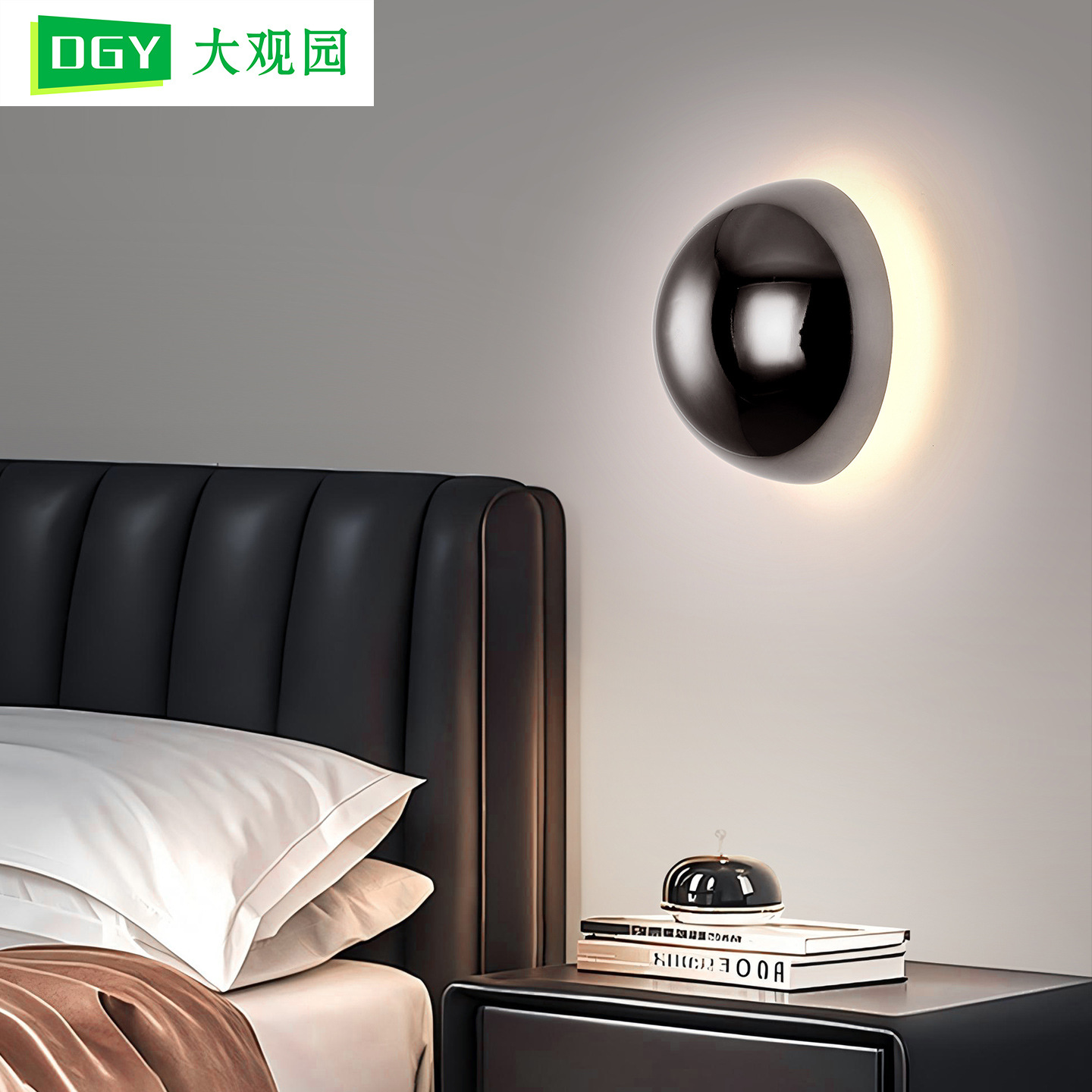 Gran vista jardín lámpara de pared de cabecera de cama de diseño italiano lujo luz de dormitorio de lujo nórdico creativo Zhongshan lámpara 021L
