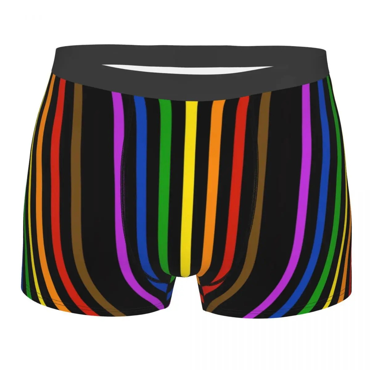 Venta rápida transfronteriza venta caliente 3D transpirable ropa interior casual para hombres color arco iris bóxer pantalones cortos para hombres MP01