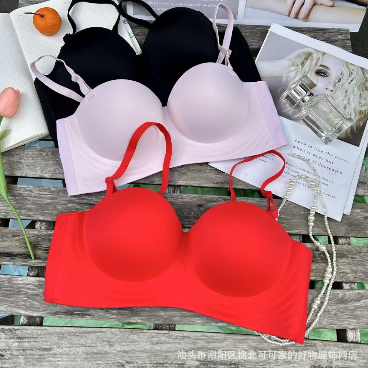 9861 inventario de bajo precio, dama de alta calidad, una taza de bola sin marca, sujetador, ropa interior de moda francesa para niñas