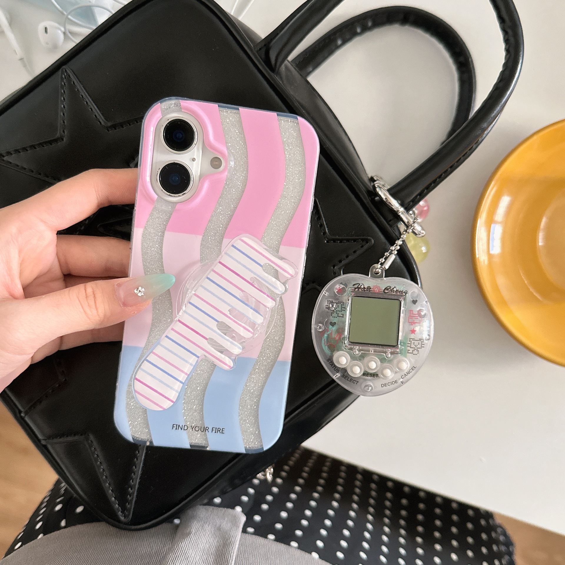 Rayas onduladas de color de nicho para Apple 16Pro funda para teléfono móvil 15ProMax peine 14/13 nuevo 16PM