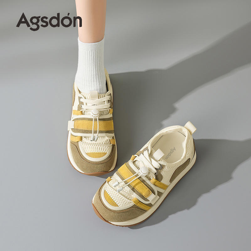 Augu Lion Dengde zapatos de entrenamiento para mujeres 2025, nuevos zapatos de patinado de caño con suela gruesa, velcro, zapatos casuales de papá