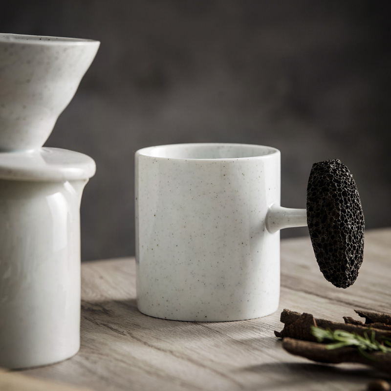 Exportación creativa japonesa vintage italiana taza de café espresso conjunto de platos de taza de oficina simple para el hogar