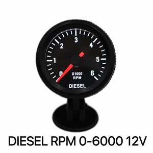 2 düymlük 52mm Dizel Takometr 0-6000Rpm 12V Avtomobil Cihazı