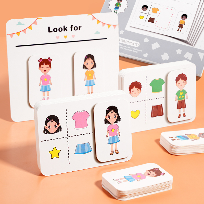 Cognitiva juego silencioso libro de papel para niños Velcro chico chica estilo encontrar un par de juguetes para bebés