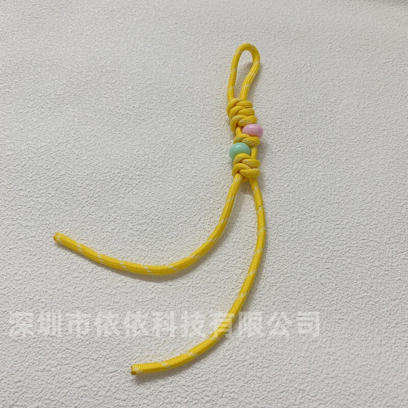 miu系彩色包包编绳挂件时尚车钥匙扣挂饰金刚结手工彩珠编织挂绳|undefined