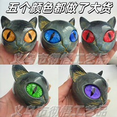 跨境Luxury Black Cat Stone Sculpture奢华黑猫树脂雕像摆件