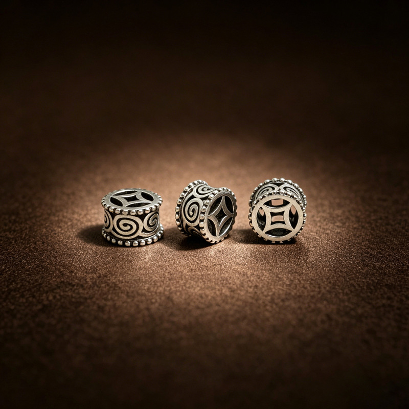 Vintage-Style Curly Pattern Spiral Pattern Mini Beads DIY Accessories Copper Coin Loose Beads Bracelet Stringing Beads Braided Rope Crafts Vintage-Style Curly Pattern Spiral Pattern Mini Beads DIY Accessories Copper Coin Loose Beads Bracelet Stringing Beads Braided Rope Crafts