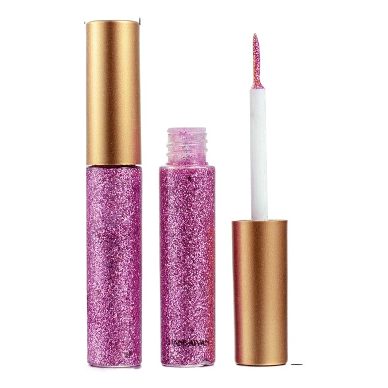 Delineador de ojos líquido transfronterizo, juego de 10 colores, delineador de ojos líquido perlado con purpurina para maquillaje de escenario handaiyan