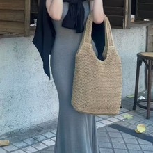拼夕夕小红书淘宝爆款草编包单肩包草编托特包大容量电脑沙滩包