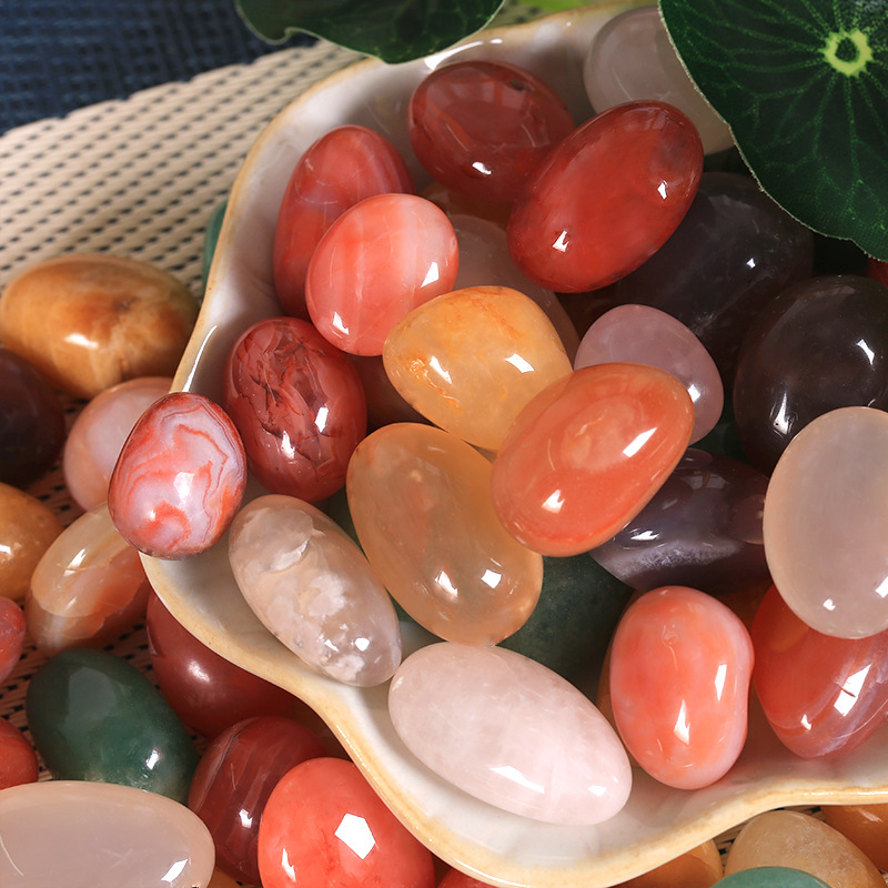 南京雨花石天然鱼缸造景石家装装饰五彩石水培花盆鹅卵小石头水族