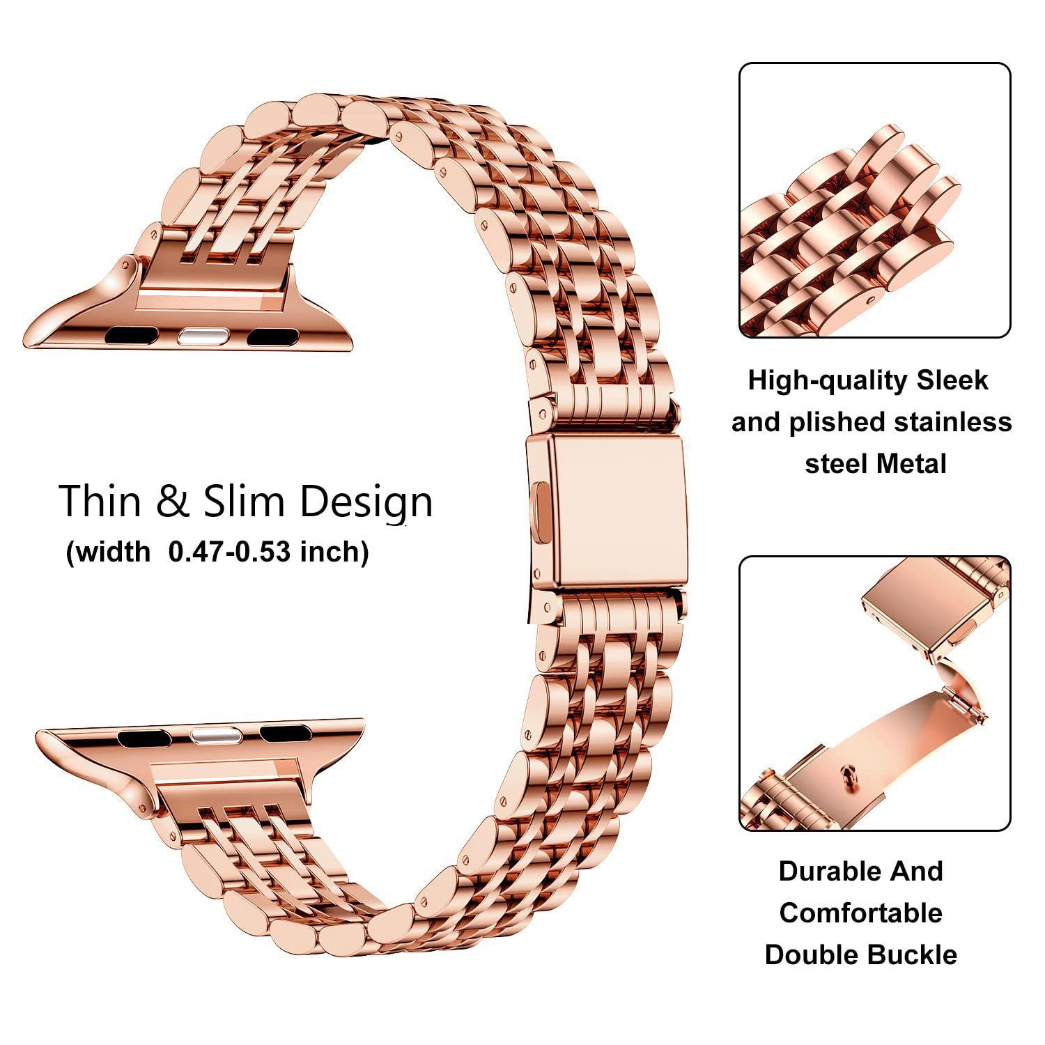 92g Weight Smart watch strap Classification Alloy Material Multicolor, Solid Color Pattern Elegant Style Elegant Multicolor Solid Color Smart Watch Strap 1