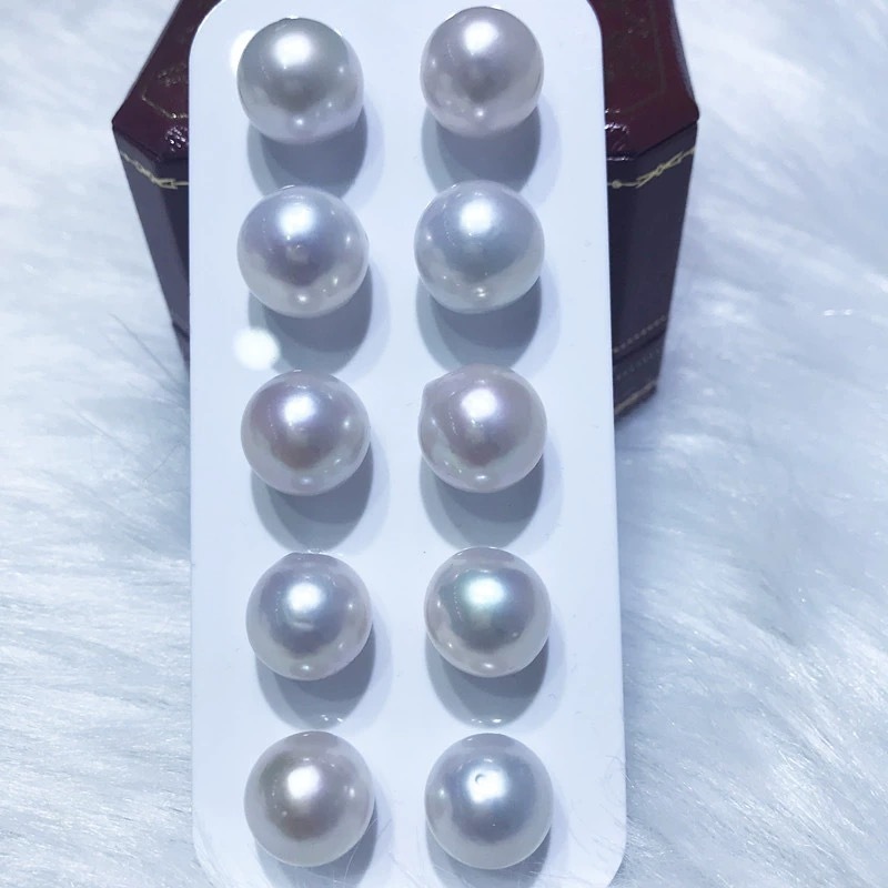 Natural 13-16mm Super Large Pearl Large White Beads Nearly Perfect Round Strong Light Slight Flaw White Edison Freshwater Pearl diy