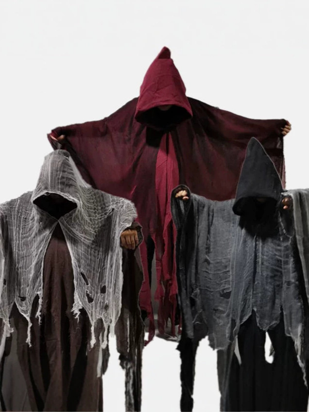 Capa de Halloween Capa cos traje de zombie adulto Capa de cráneo Ropa Capa accesorios Horror Fantasmas Disfraz