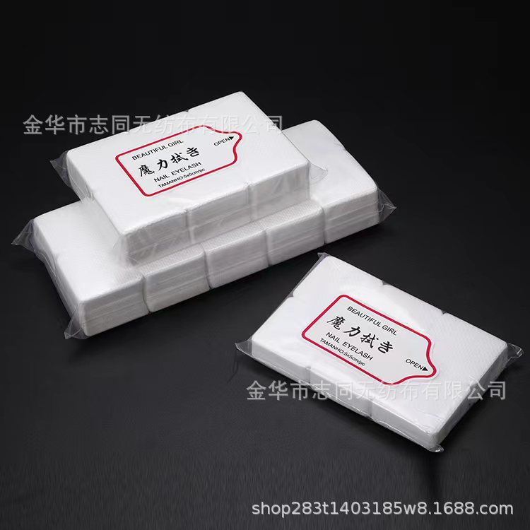 1000 piezas de algodón de uñas al por mayor de algodón de uñas de limpieza de uñas de algodón de limpieza de uñas de algodón de injerto de pegamento para pestañas paño de limpieza