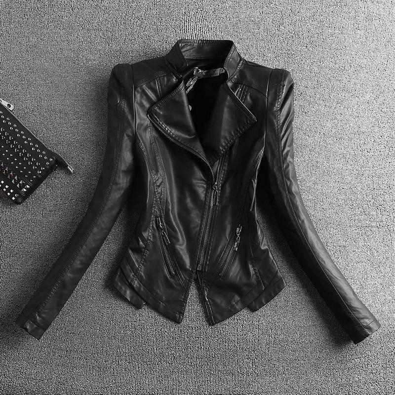 Short Spring Leather Jacket for Women, Spring and Winter 2026 New Korean Style Biker Versatile Small Leather Jacket Top