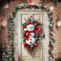 TEMU爆発クリスマスドアカバードア幅祝日パーティー装飾雪だるまドア掛け現物