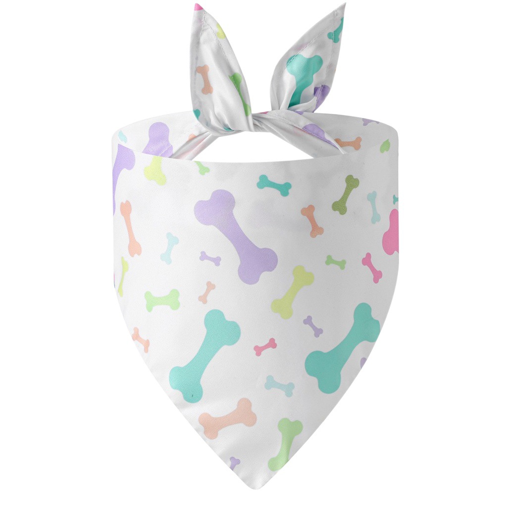 Ropa transfronteriza para mascotas de dibujos animados Pascua hueso perro pata mascota saliva toalla perro triángulo toalla accesorios para mascotas