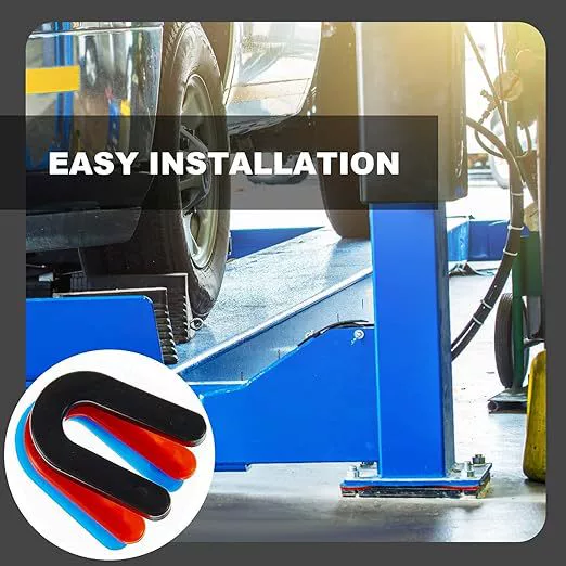 Plastic black red blue pad