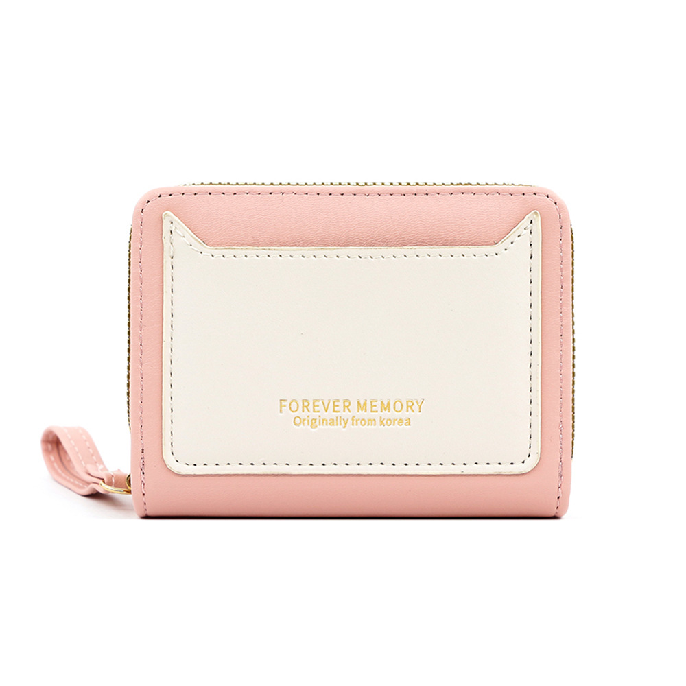 Cartera de dama simple coreana corta tarjeta de órgano hebilla bolso de cambio bolso de cremallera bolso de mano