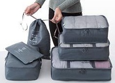 Viaje de siete piezas bolsa de almacenamiento ropa organización bolsa de embalaje equipaje de viaje ropa interior bolsa de almacenamiento al por mayor