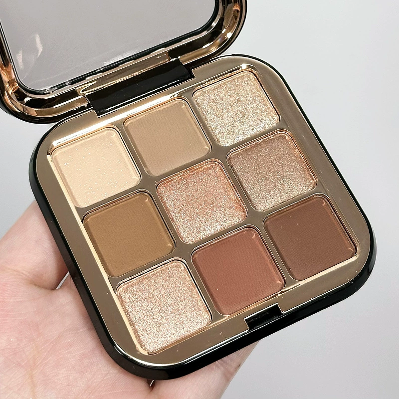 Magic eyeshadow palette, matte eye shadow, earth tones, 9 colors