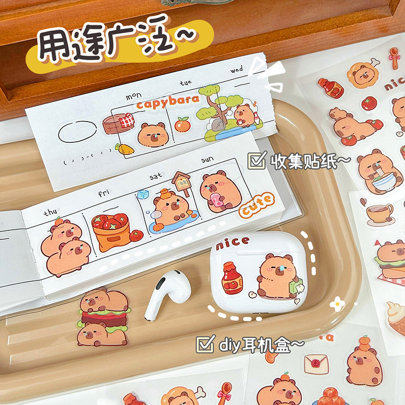 漫画カード革手帐ステッカー漫画petステッカーかわいいDIY防水ステッカー透明水カップ携帯ケース贴り付け|undefined